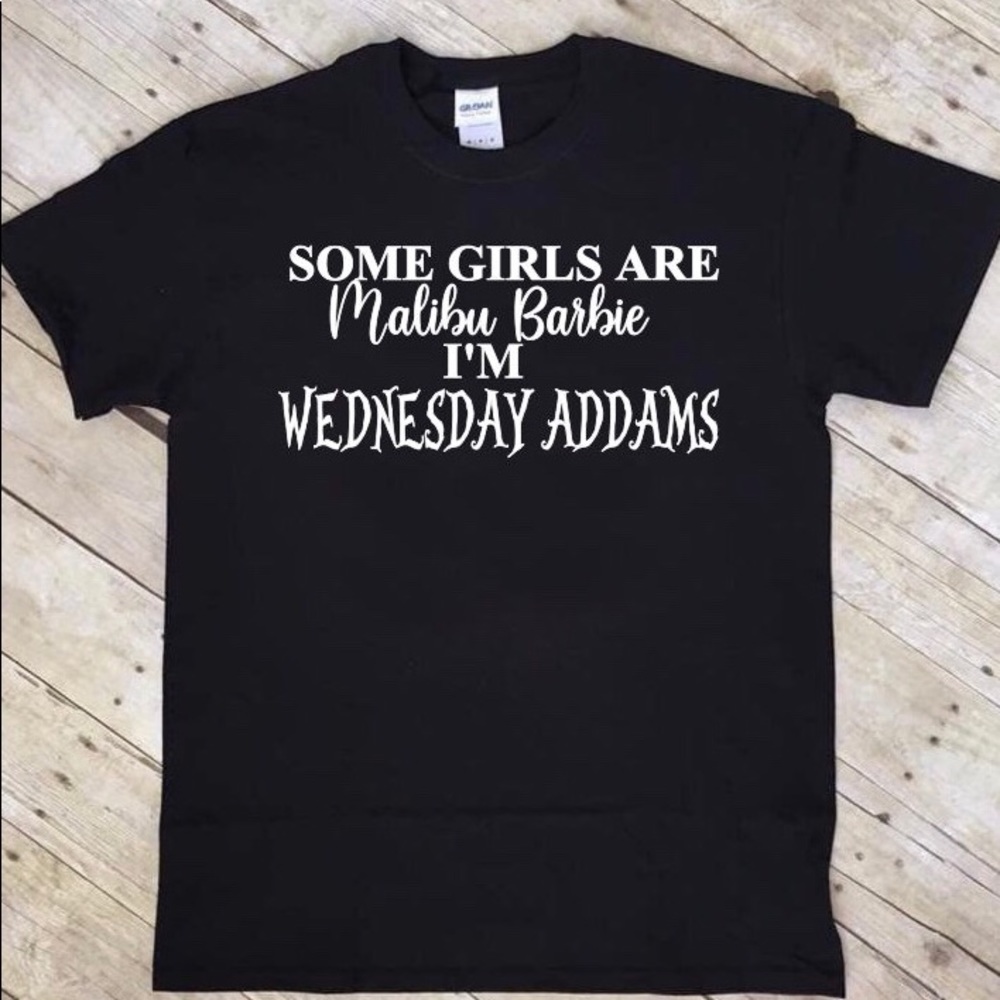 Malibu Barbie Wednesday Addams custom shirt